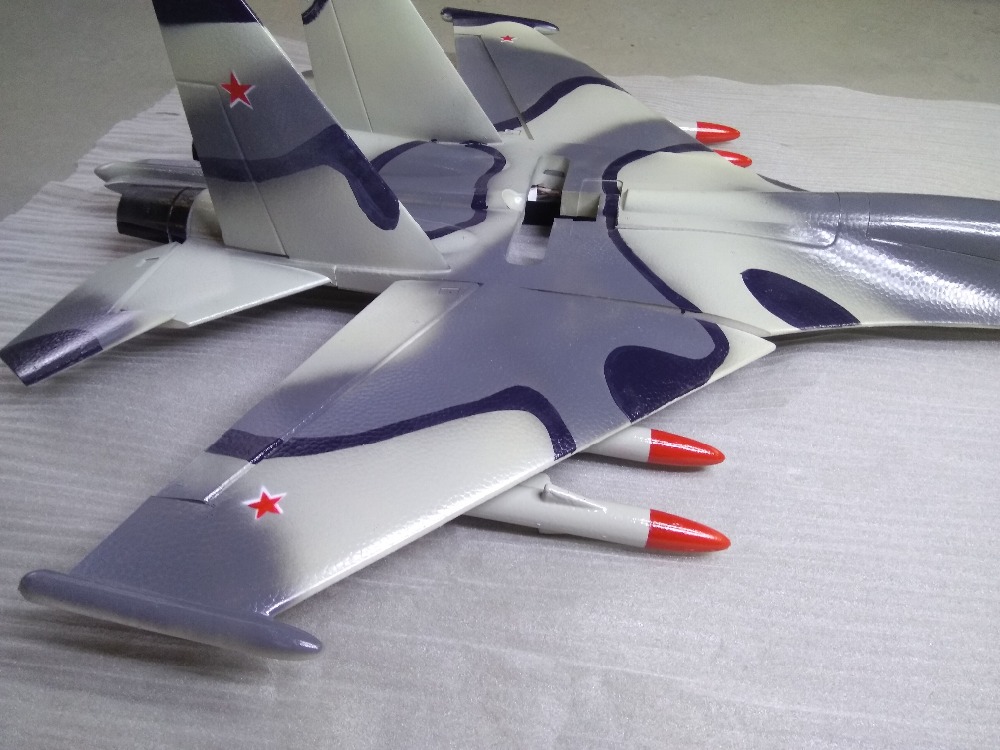 White EPO RC Plane SU-27 SU27  - Rc Hobby Plane ulasan dan harga