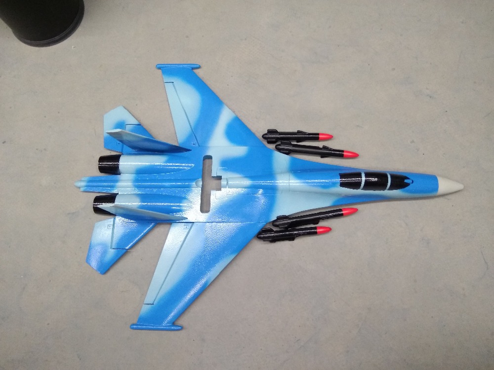 White EPO RC Plane SU-27 SU27  - Rc Hobby Plane ulasan dan harga