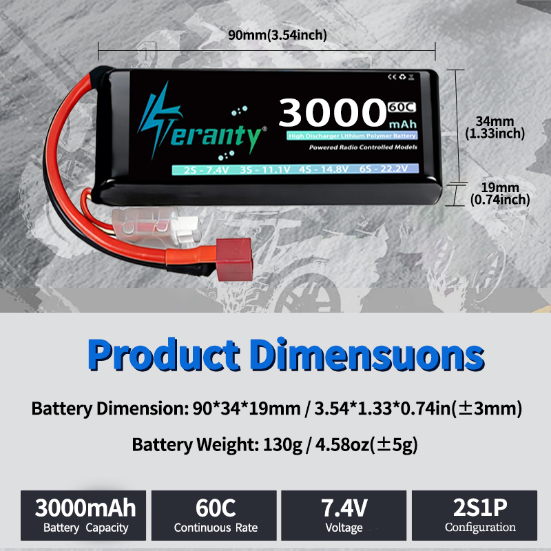 TERANTY 2S 3000mAh Lipo Batter - Rc Hobby Models ulasan dan harga