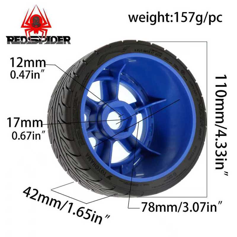 4pcs RC WRC Rally Tires and Wh - Wheel Rim Rc ulasan dan harga
