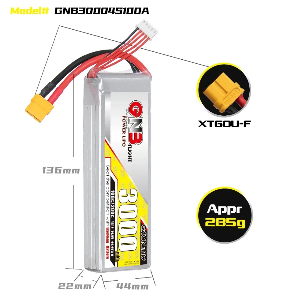 GAONENG GNB 3000mAh 4S 100C 20 - Rc Hobby Models ulasan dan harga