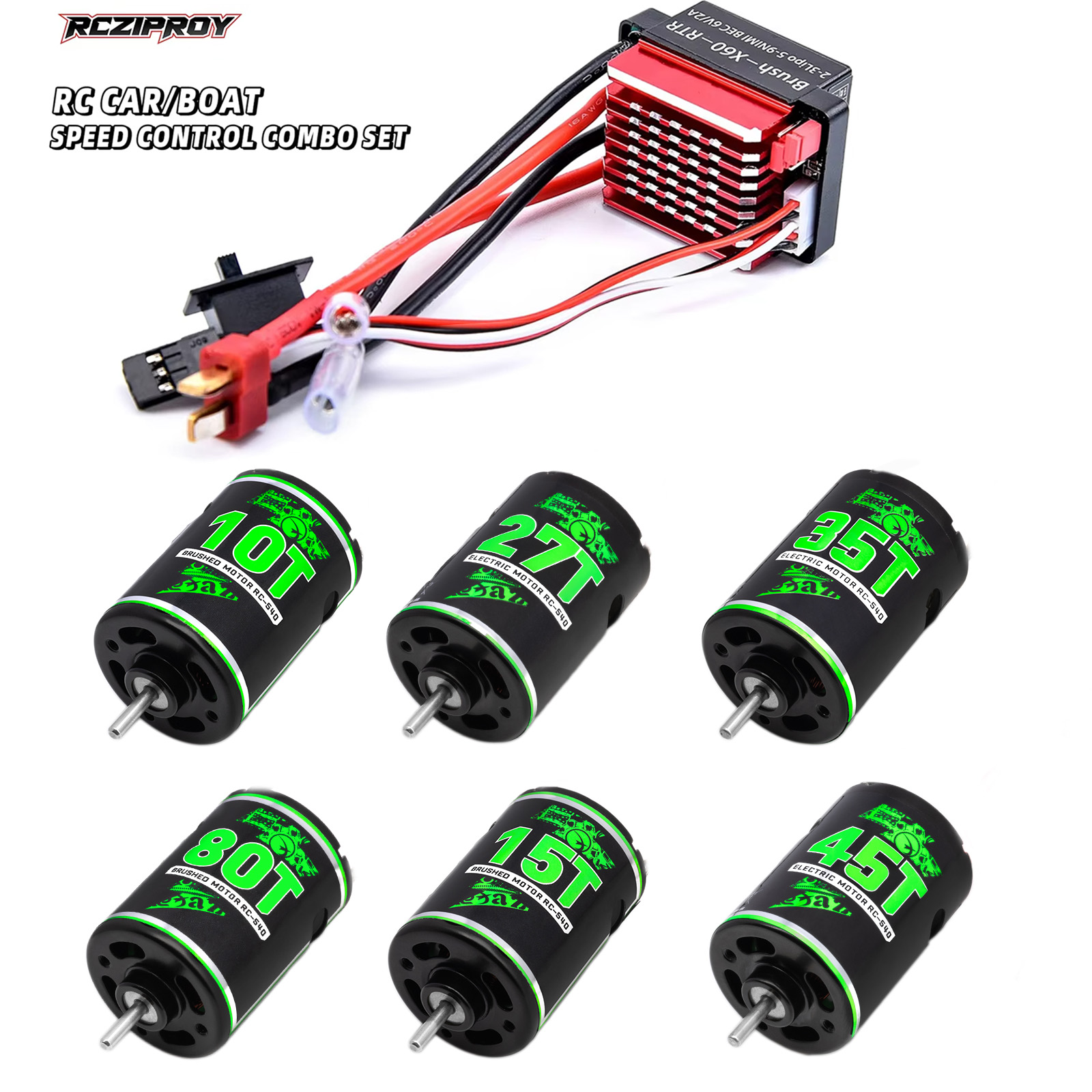 RC 540 10T-80T Waterproof Brus - Esc Waterproof 60A ulasan dan harga