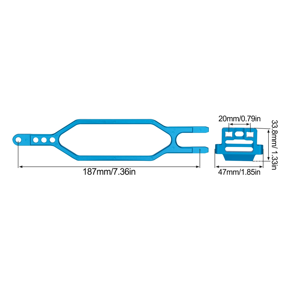 CNC Aluminum Hold Down Battery - Rc Hobby Racing ulasan dan harga