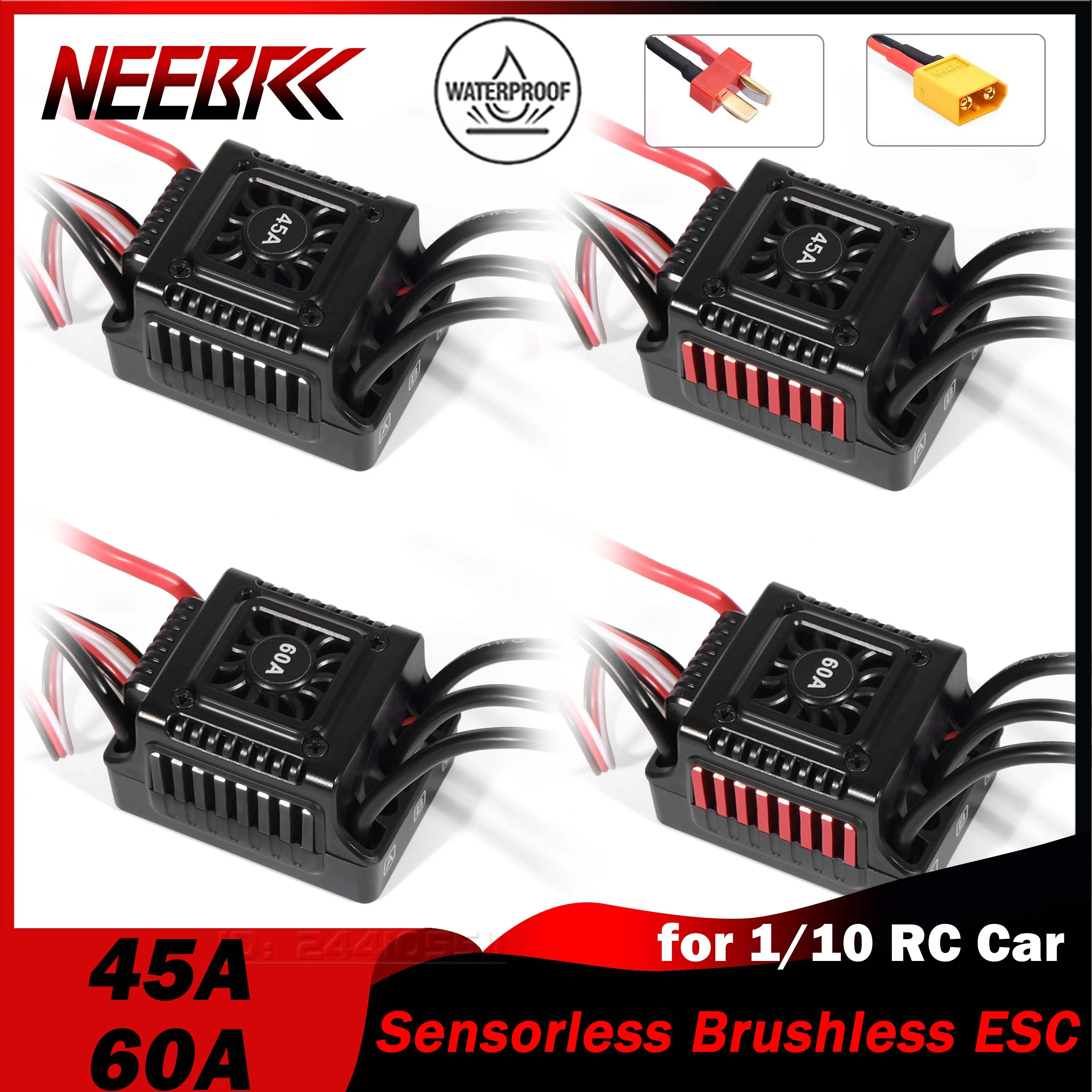 NEEBRC 45A 60A Sensorless Brus - Esc Waterproof 60A ulasan dan harga