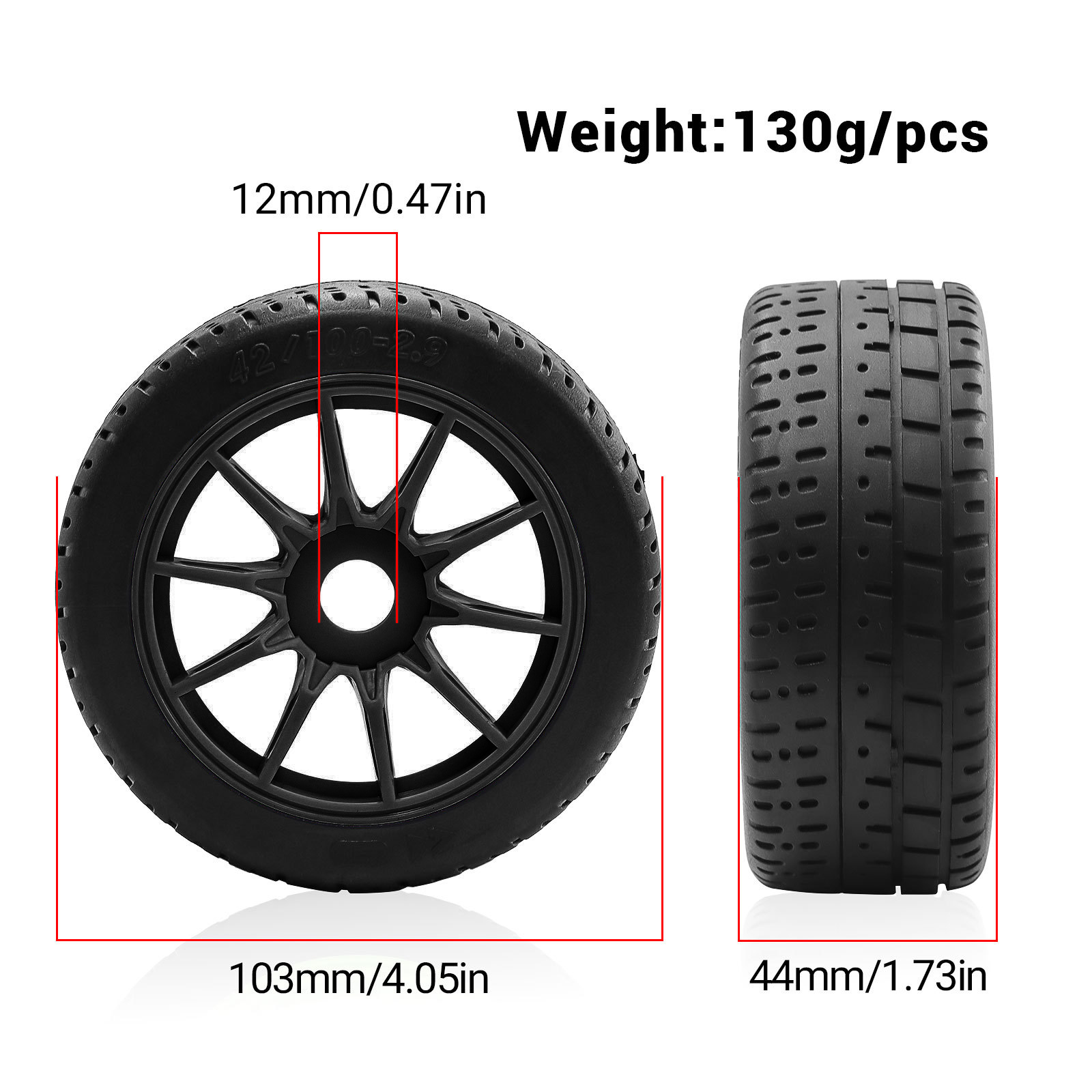 4pcs 100*44mm RC Wheel Rim & T - Wheel Rim Rc ulasan dan harga