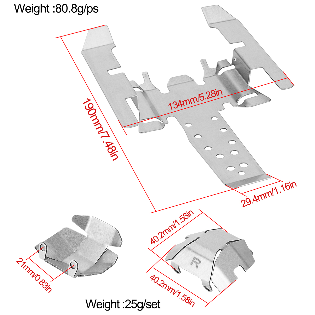 Stainless Steel Skid Plate Cha - Rc Hobby Racing ulasan dan harga