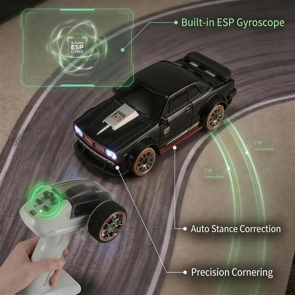 1:64 Scale 4WD RC Drift Car wi - Gyroscope Rc Module ulasan dan harga
