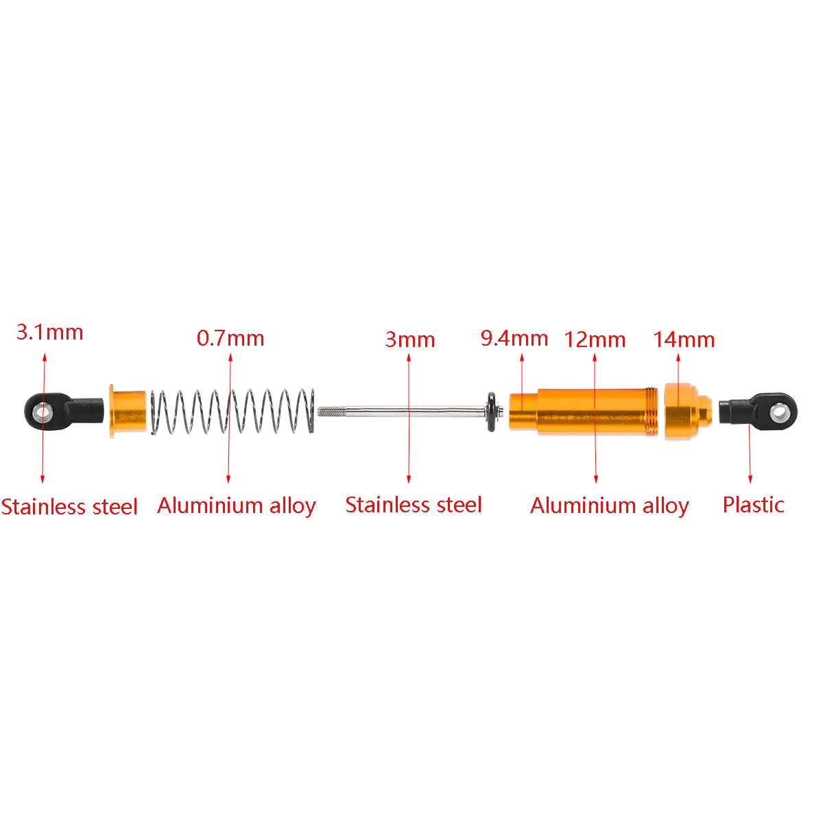 Aluminum Big Bore Shocks 75/85 - Shock Absorber Rc ulasan dan harga